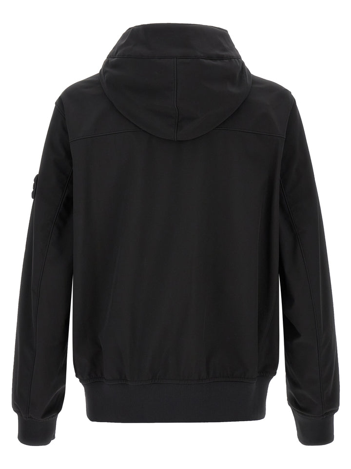 Stone Island Black Polyester Shell Jacket