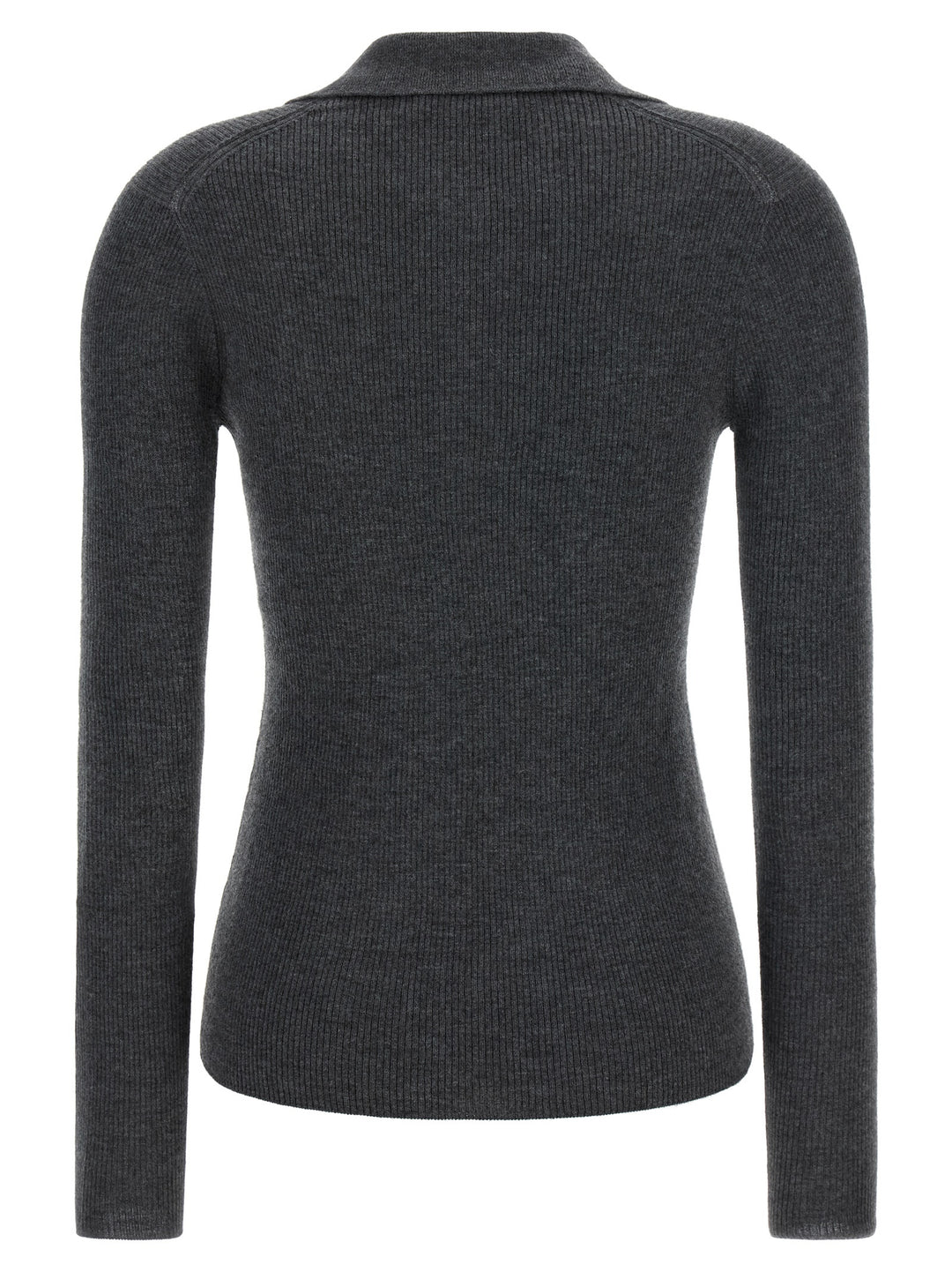 Max Mara Gray Cashmere Polo Shirt