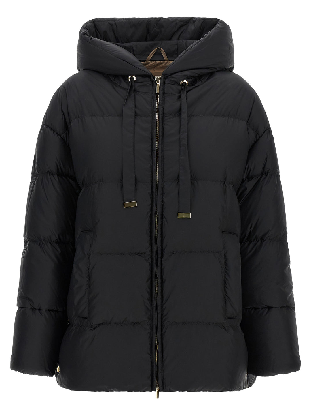Max Mara Black Polyamide Full-Length Jacket