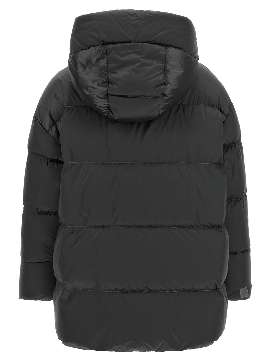 Max Mara Gray Polyamide Full-Length Jacket