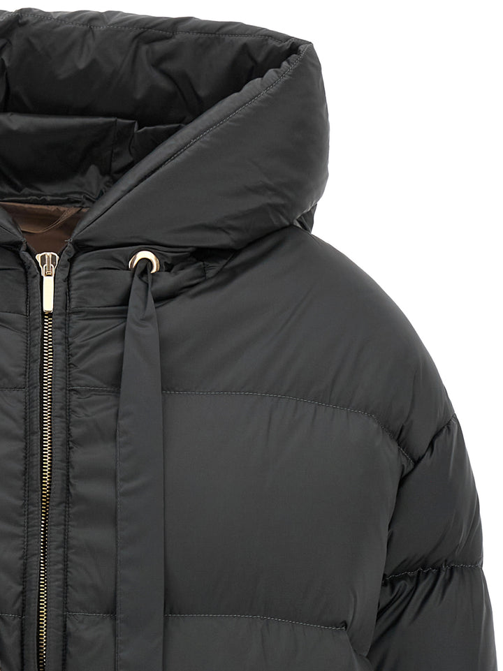 Max Mara Gray Polyamide Full-Length Jacket