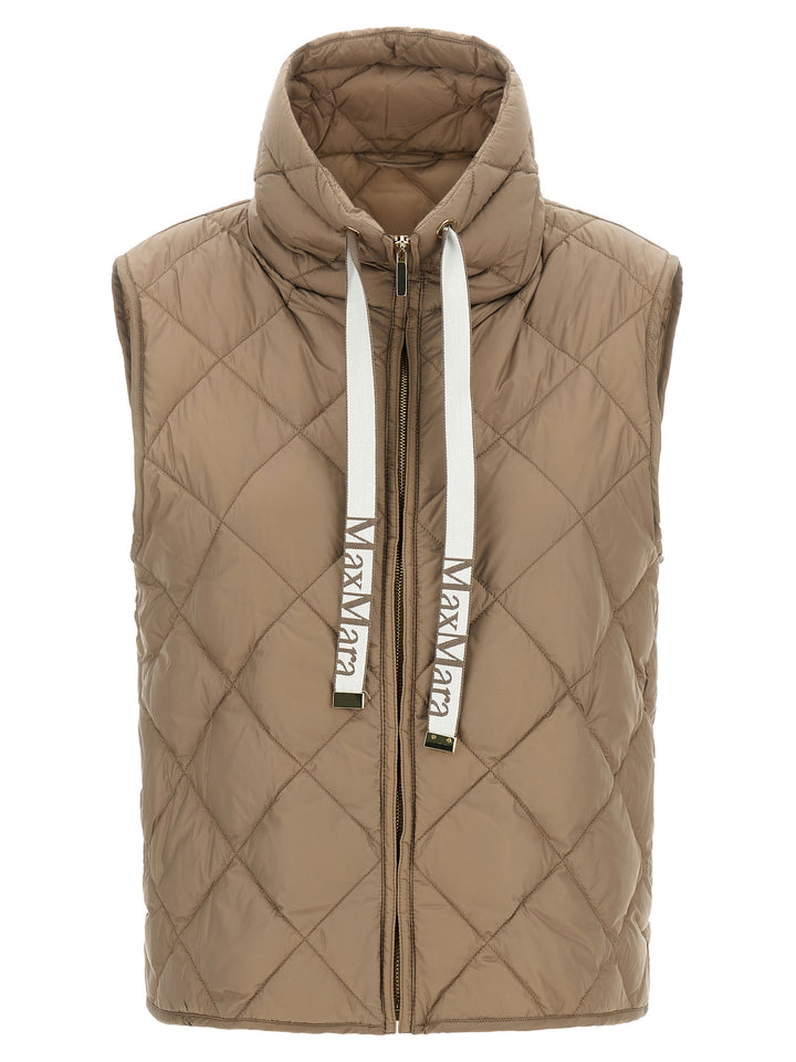 Max Mara Beige Polyamide Sleeveless Jacket