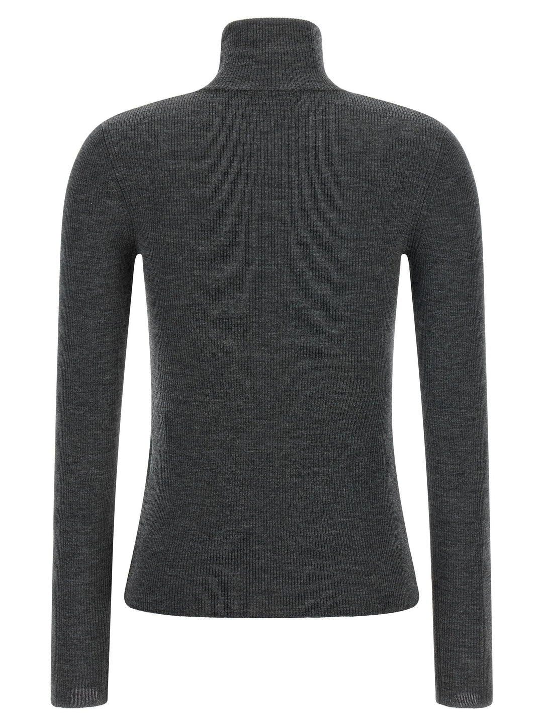 Max Mara Gray Virgin Wool Cardigan