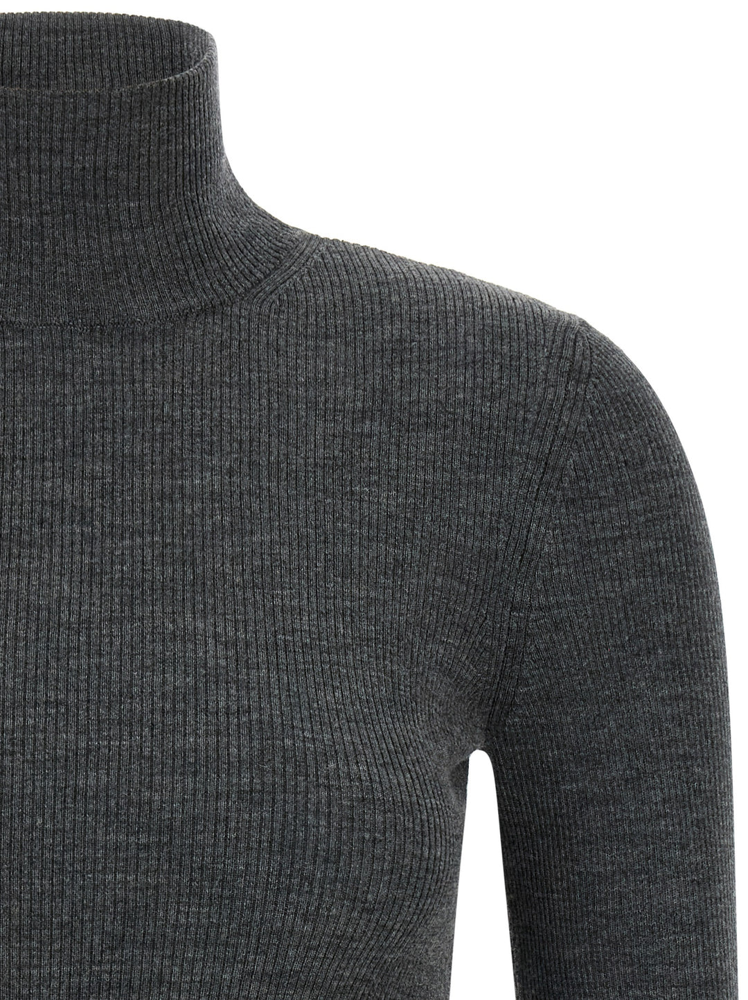 Max Mara Gray Virgin Wool Cardigan