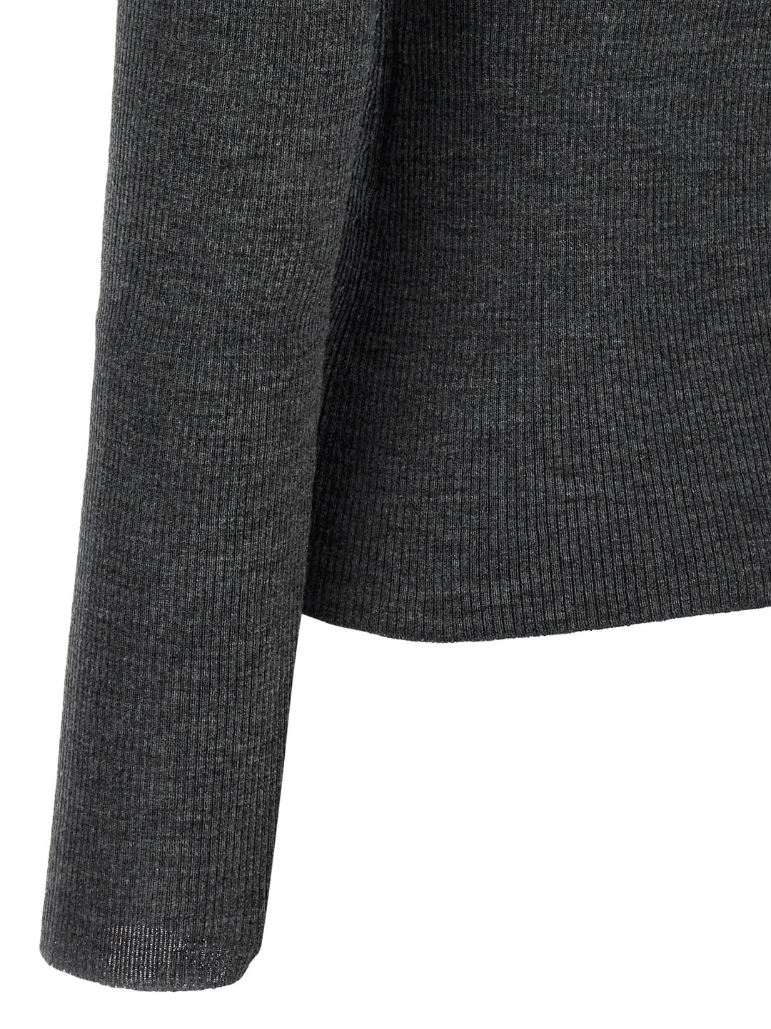 Max Mara Gray Virgin Wool Cardigan