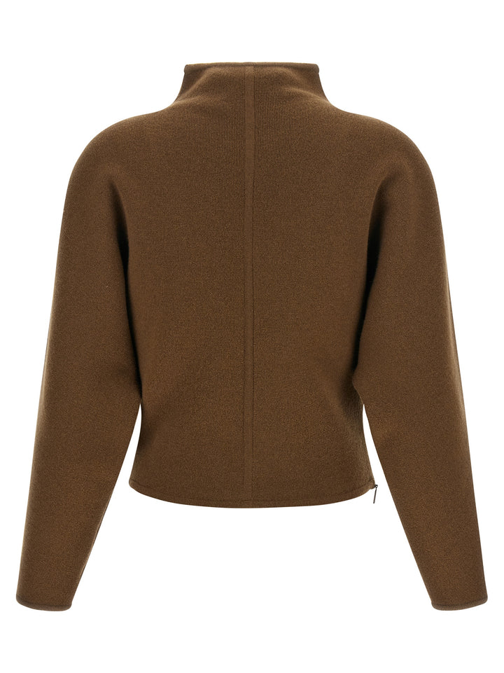 Max Mara Brown Virgin Wool Cardigan