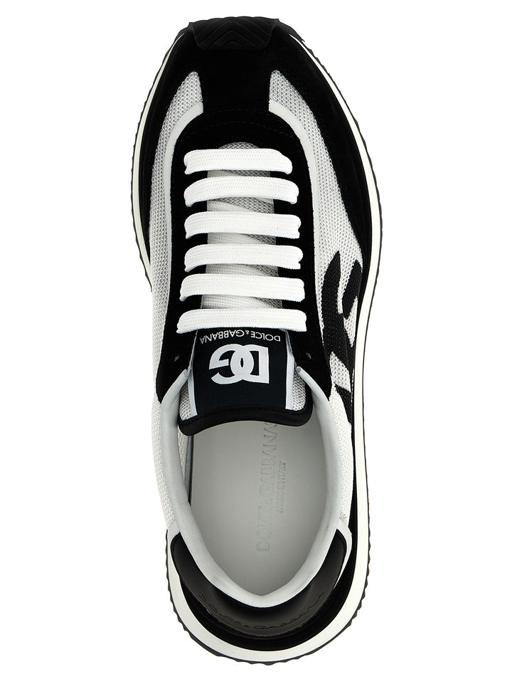 Dolce &amp; Gabbana Bicolor Calfskin Athletic Sneakers