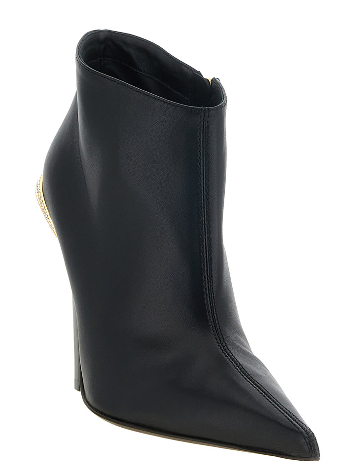 Giuseppe Zanotti Black Lamb Leather Ankle Boots