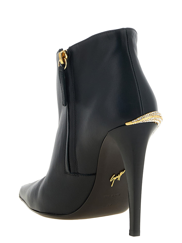 Giuseppe Zanotti Black Lamb Leather Ankle Boots