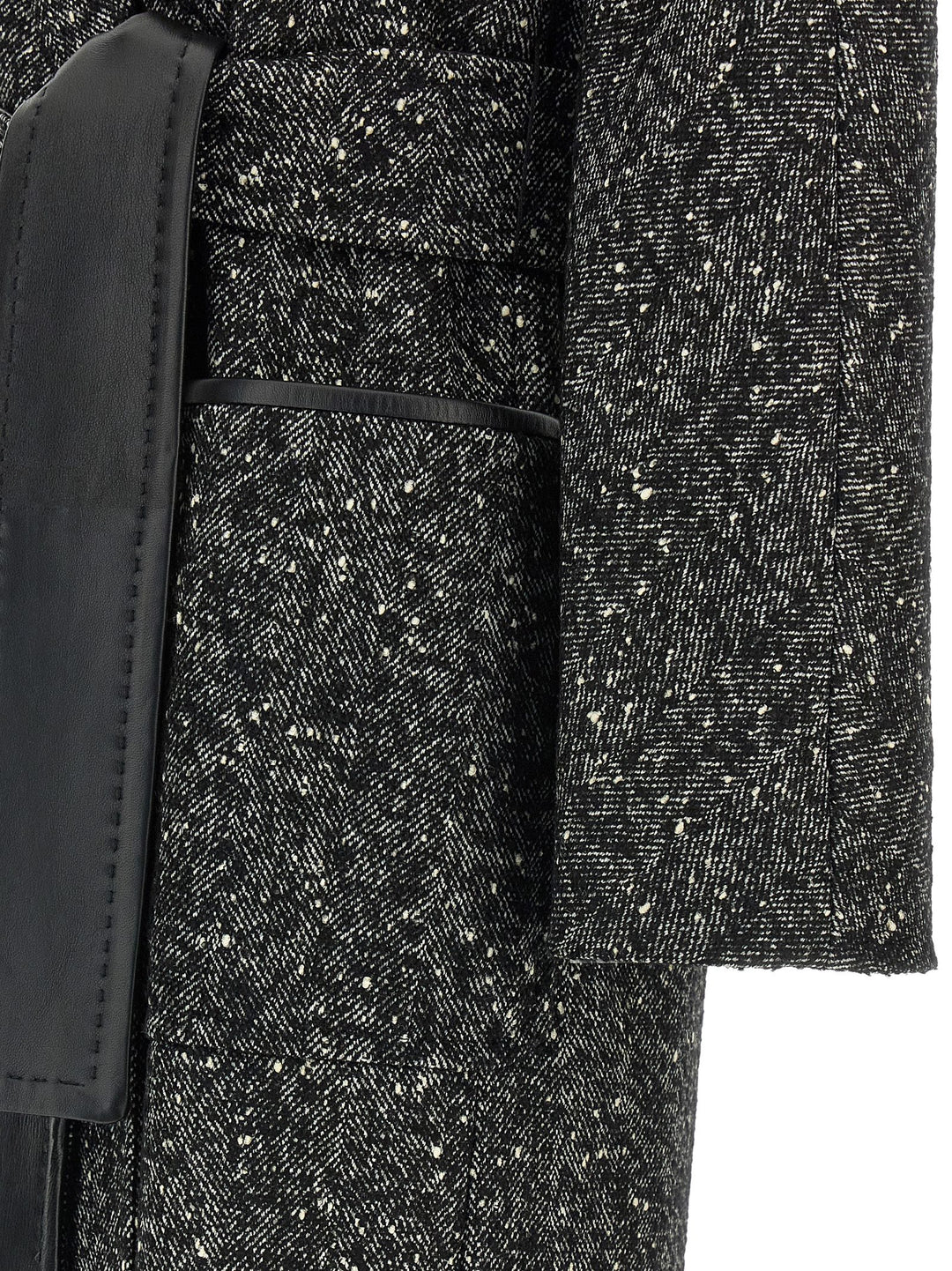 Max Mara Bicolor Virgin Wool Coat