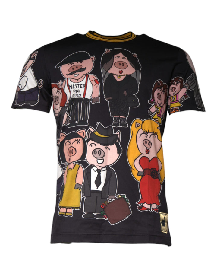 Dolce &amp; Gabbana Black Cotton T-Shirt