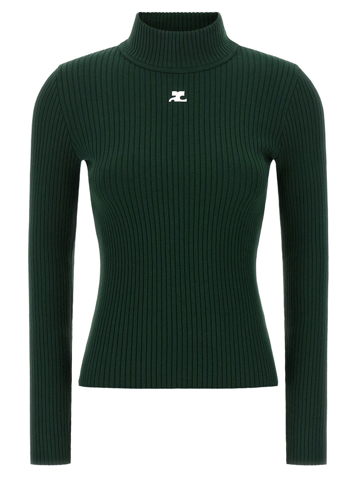 Courrèges Bicolor Viscose Cardigan
