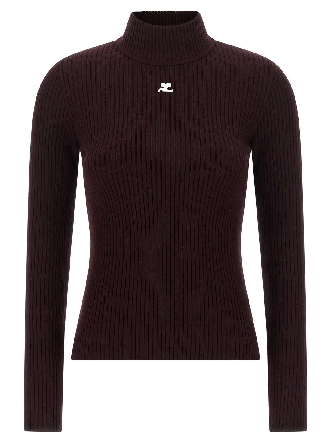 Courrèges Bordeaux Viscose Cardigan