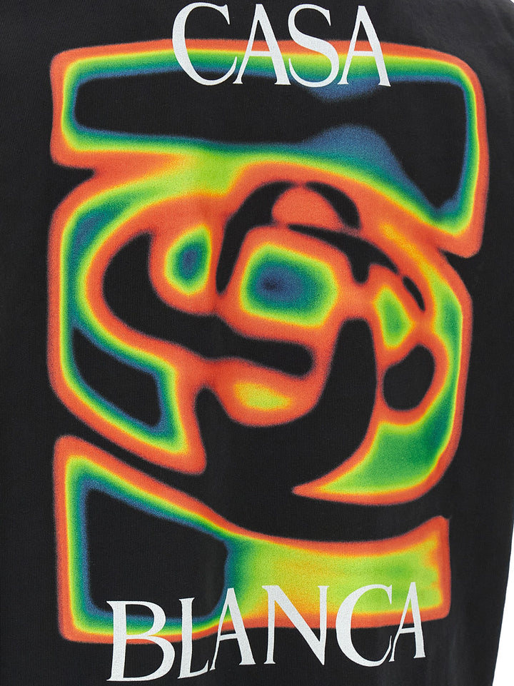 Casablanca Black Organic Cotton T-Shirt
