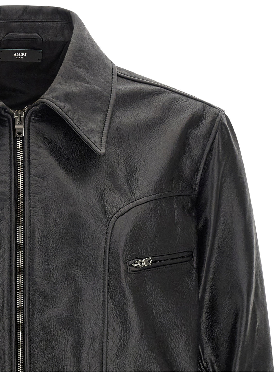 Amiri Black Calfskin Leather Jacket
