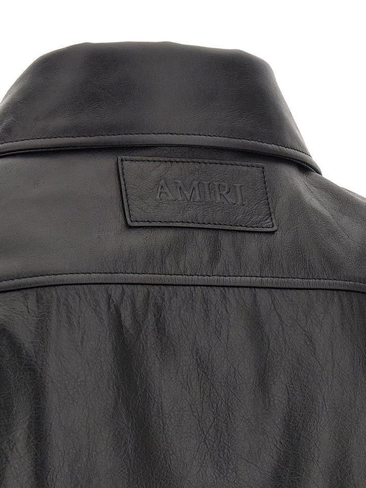 Amiri Black Calfskin Leather Jacket
