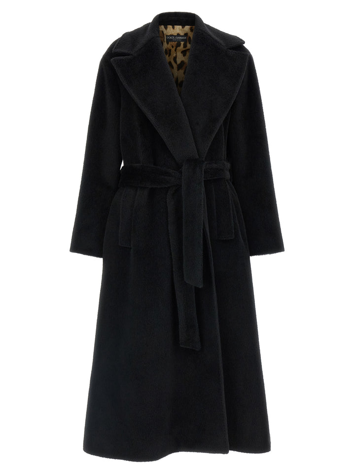 Dolce &amp; Gabbana Black Wool Coat