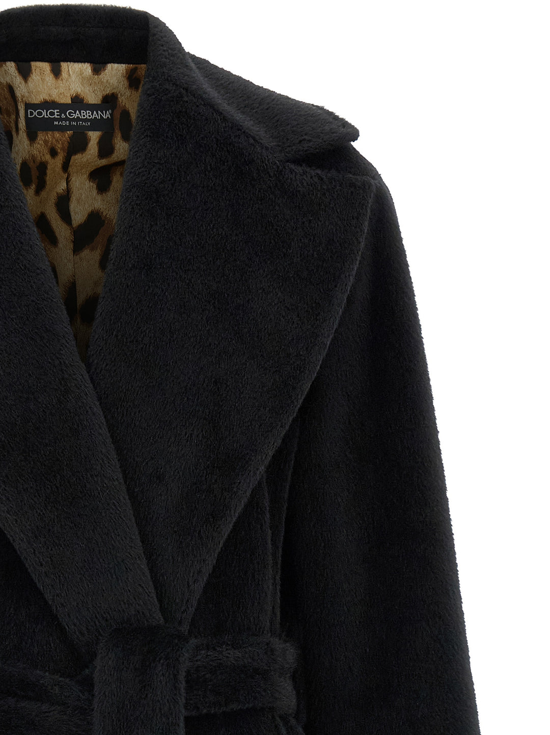 Dolce &amp; Gabbana Black Wool Coat