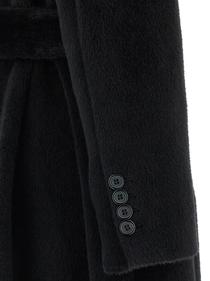 Dolce &amp; Gabbana Black Wool Coat