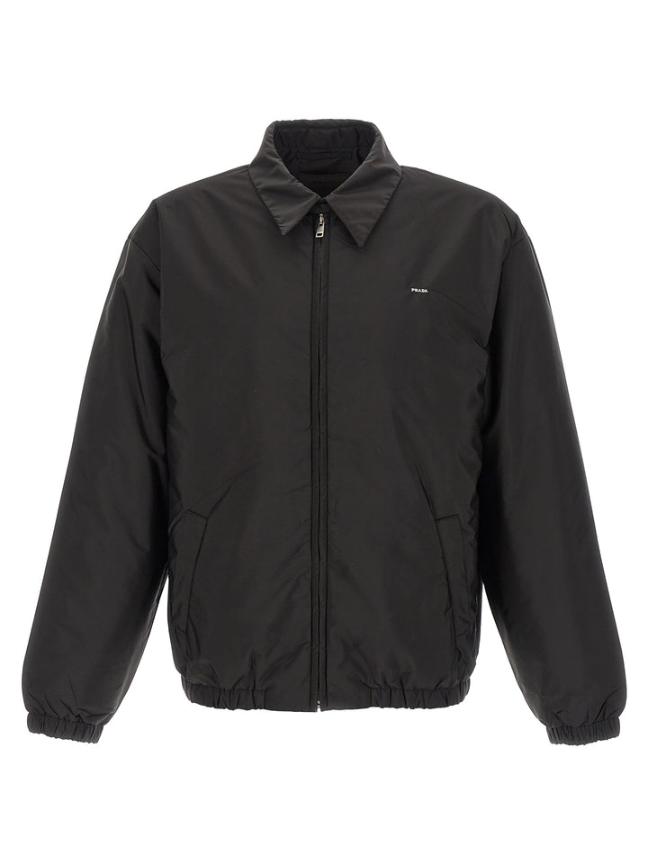 Prada Black Recycled Polyamide Full-Length Jacket