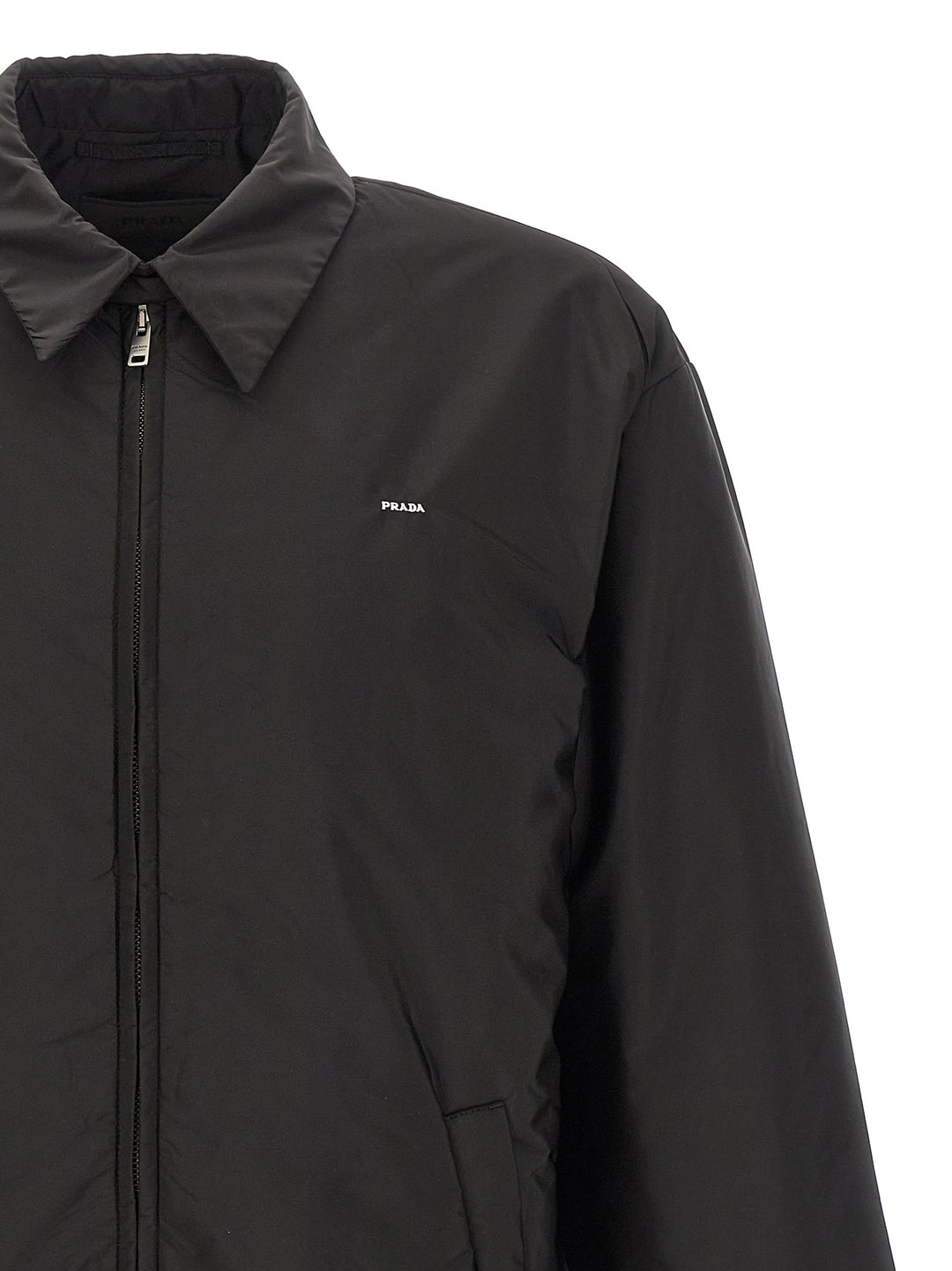 Prada Black Recycled Polyamide Full-Length Jacket