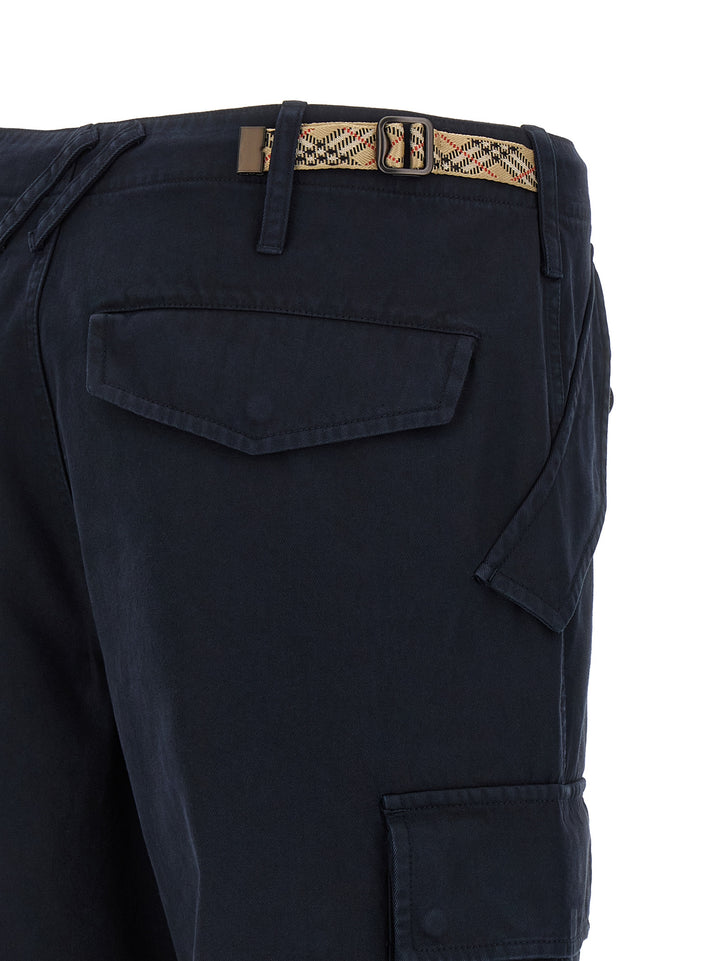 Burberry Blue Cotton Cargo Pants