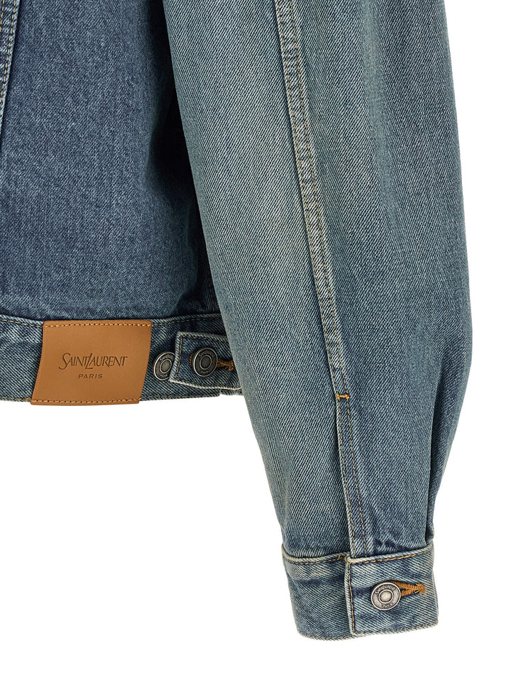 Saint Laurent Blue Cotton Denim Jacket