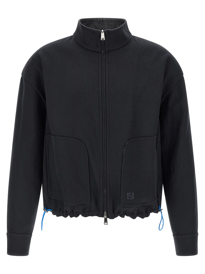 Fendi Blue Linen Denim Jacket