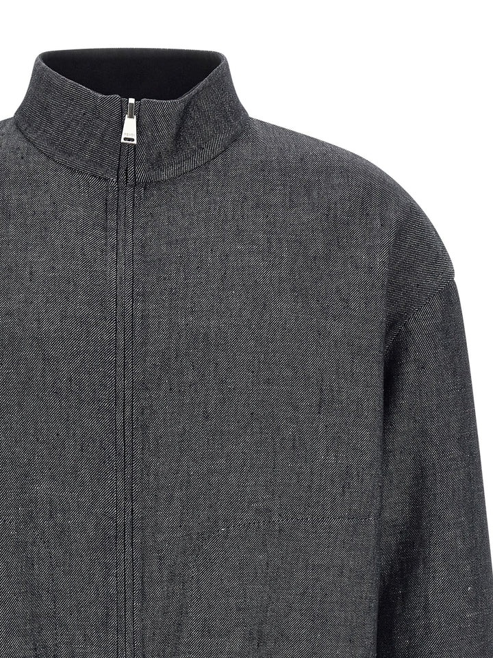 Fendi Blue Linen Denim Jacket
