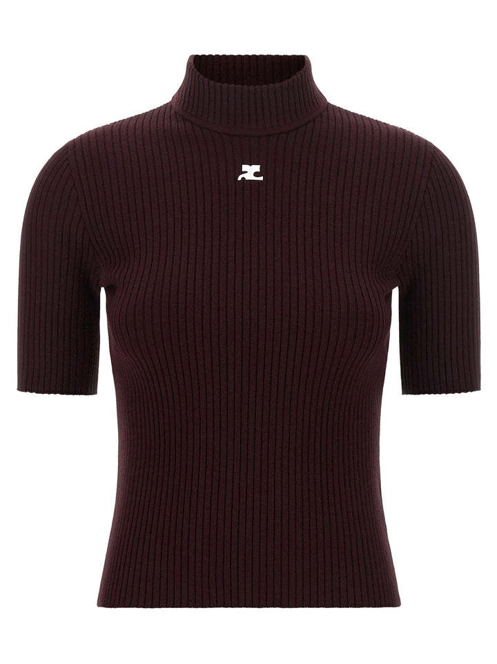 Courrèges Bordeaux Viscose Sweatshirt