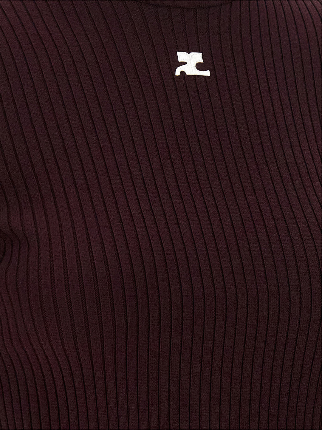 Courrèges Bordeaux Viscose Sweatshirt