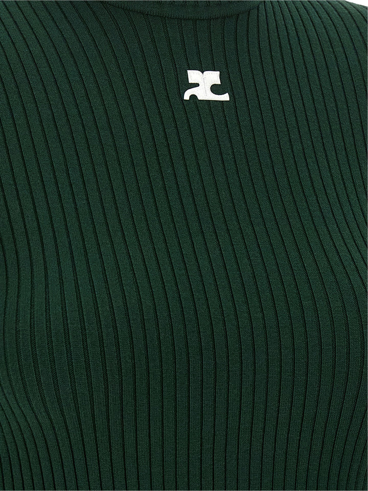 Courrèges Bicolor Viscose Turtleneck
