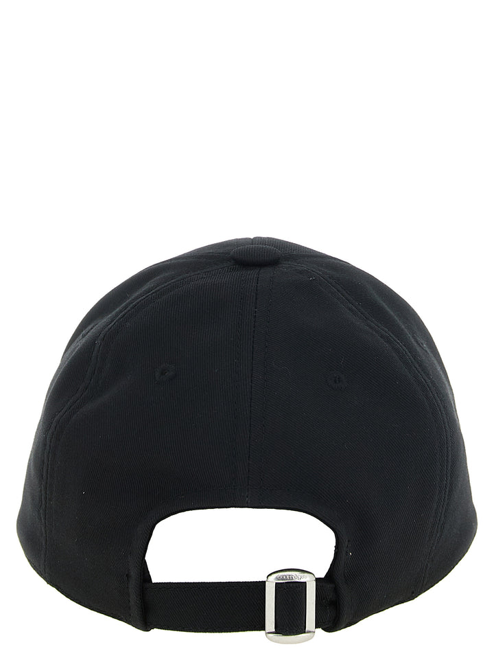 Courrèges Black Cotton Cap (Baseball Hat)