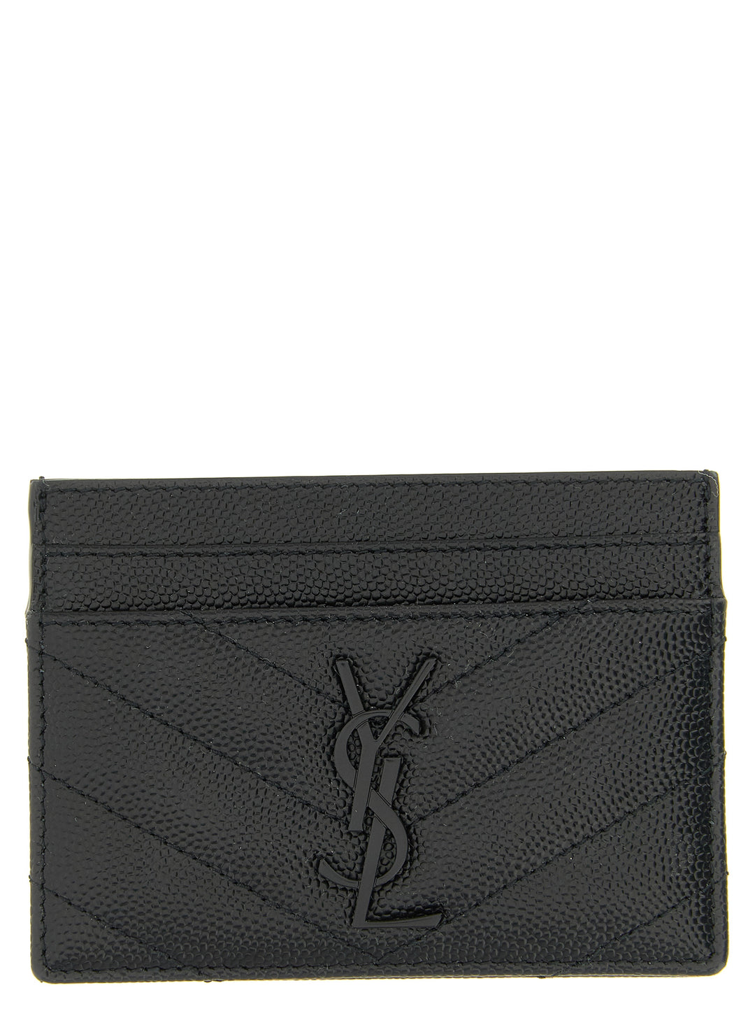 Saint Laurent Black Leather Cardholder