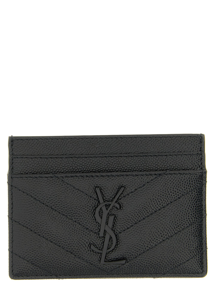 Saint Laurent Black Leather Cardholder