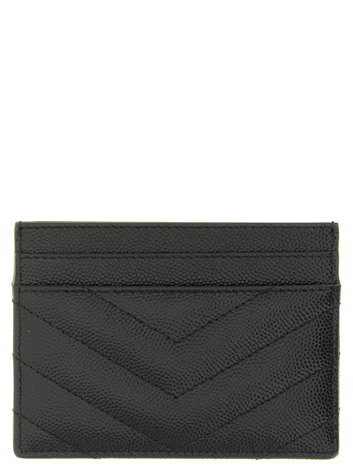 Saint Laurent Black Leather Cardholder
