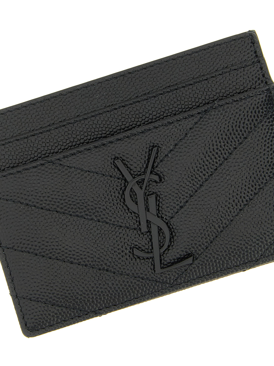 Saint Laurent Black Leather Cardholder