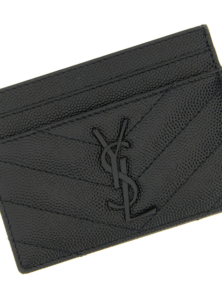 Saint Laurent Black Leather Cardholder