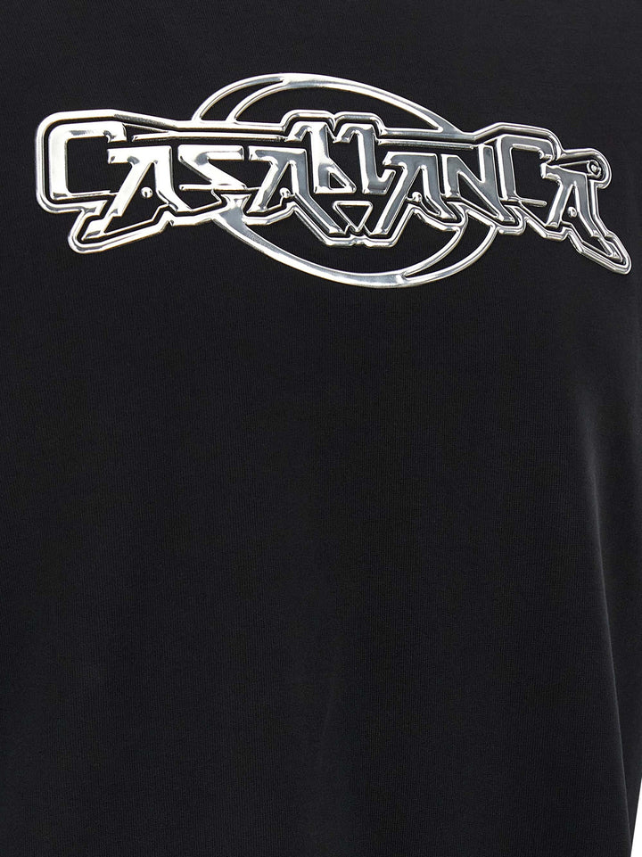 Casablanca Black Organic Cotton T-Shirt