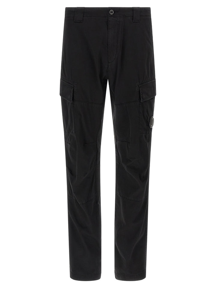 C.P. Company Black Cotton Cargo Pants