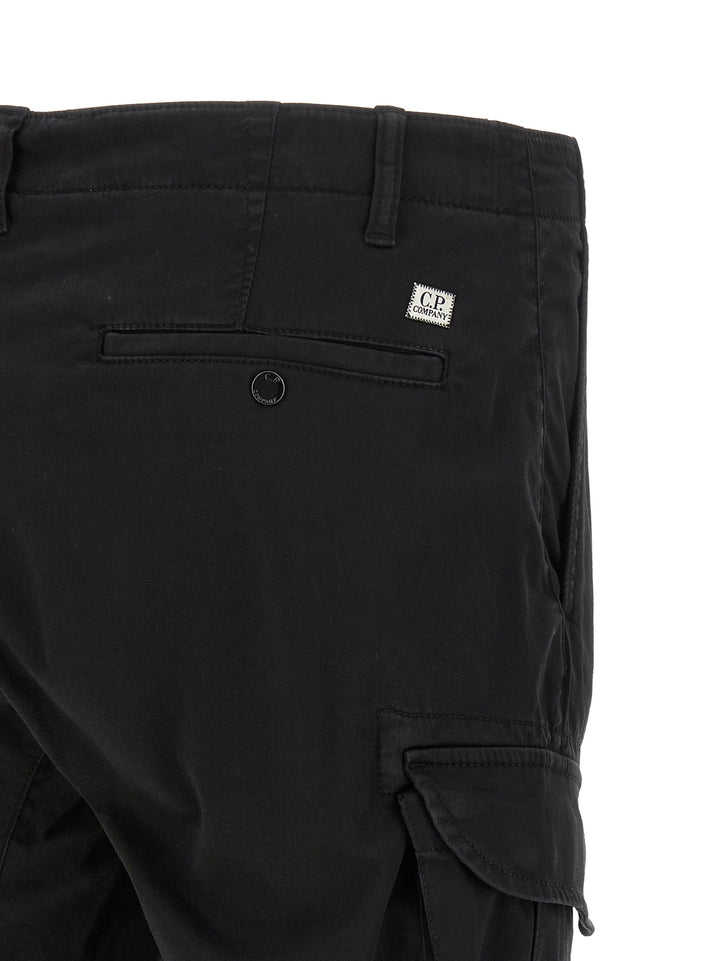 C.P. Company Black Cotton Cargo Pants