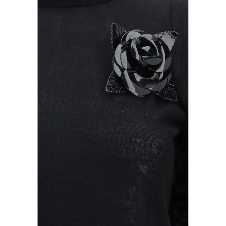 Blumarine Black Wool Oves Aries Turtleneck