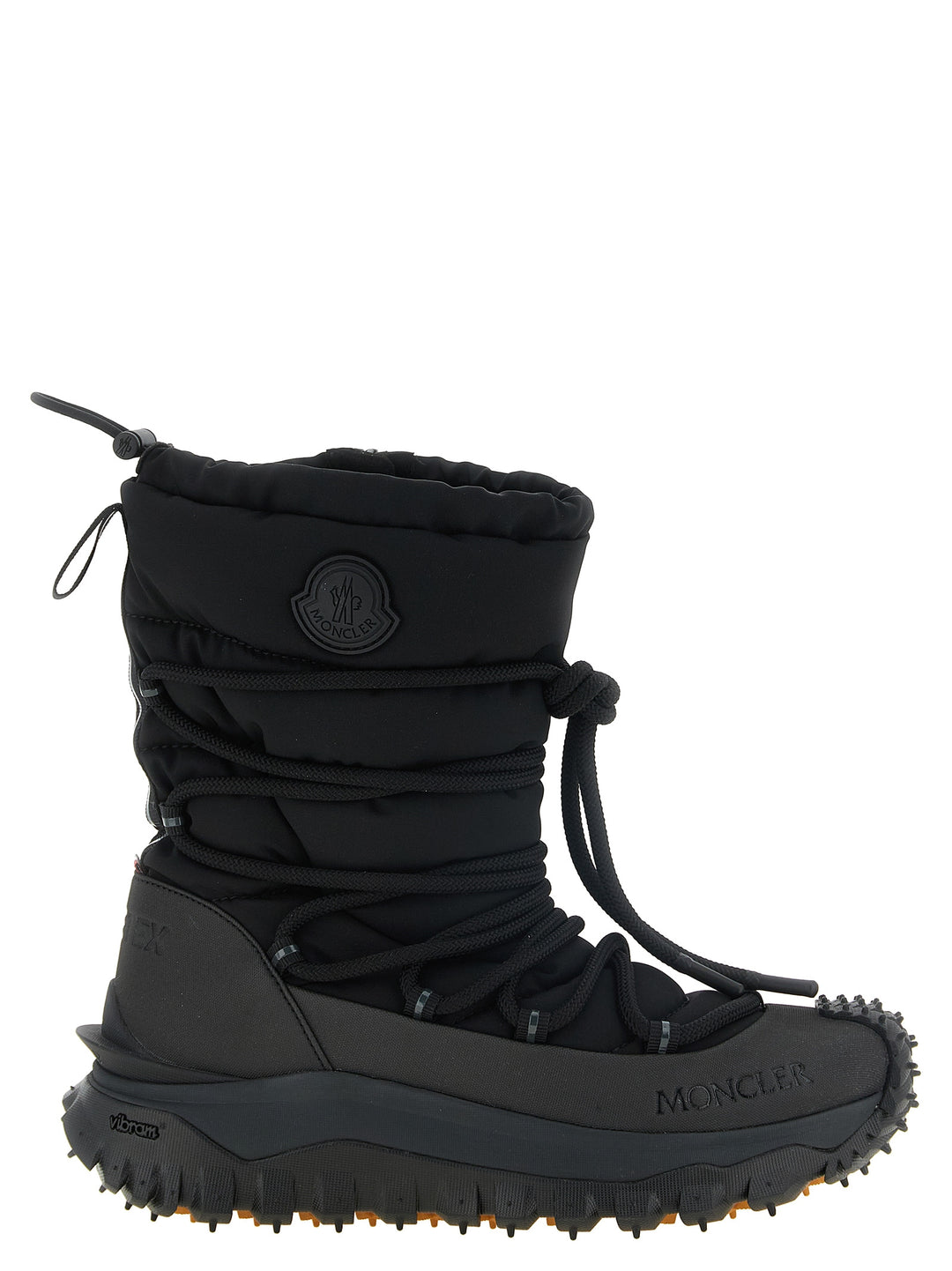 Moncler Black Polyamide Lace-Up Boots