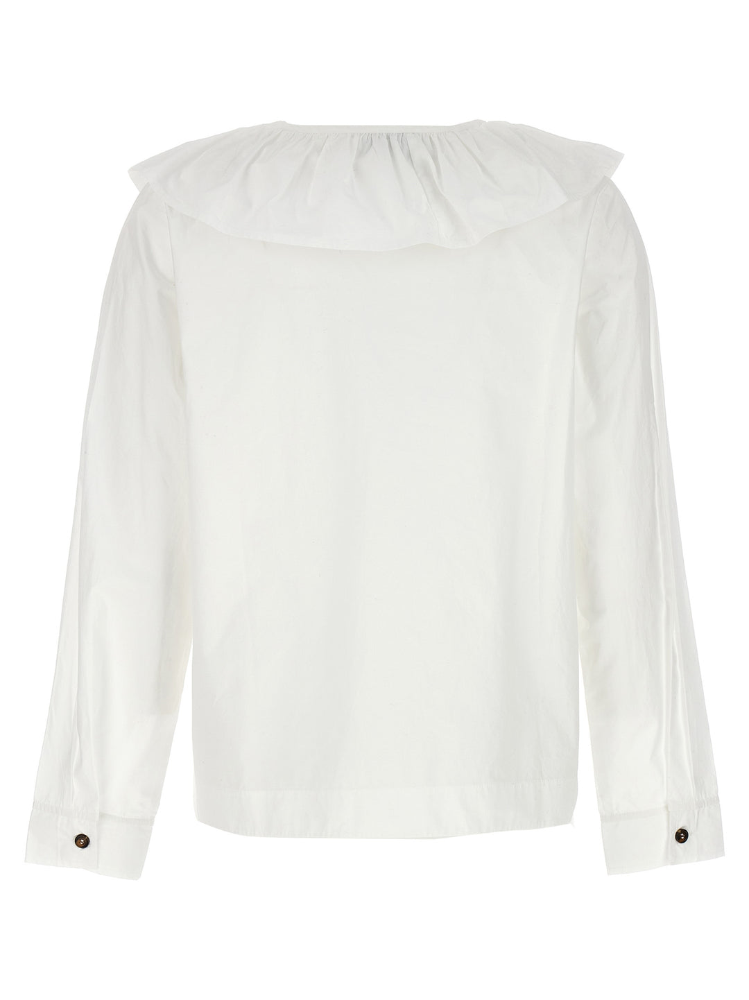 Ganni White Cotton Blouse