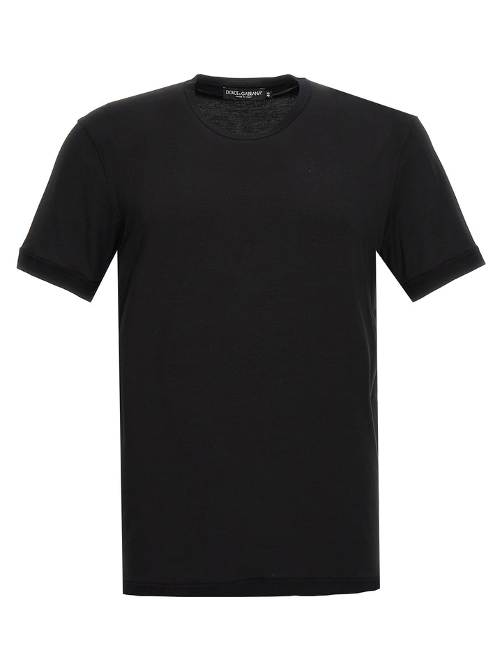 Dolce &amp; Gabbana Black Viscose T-Shirt