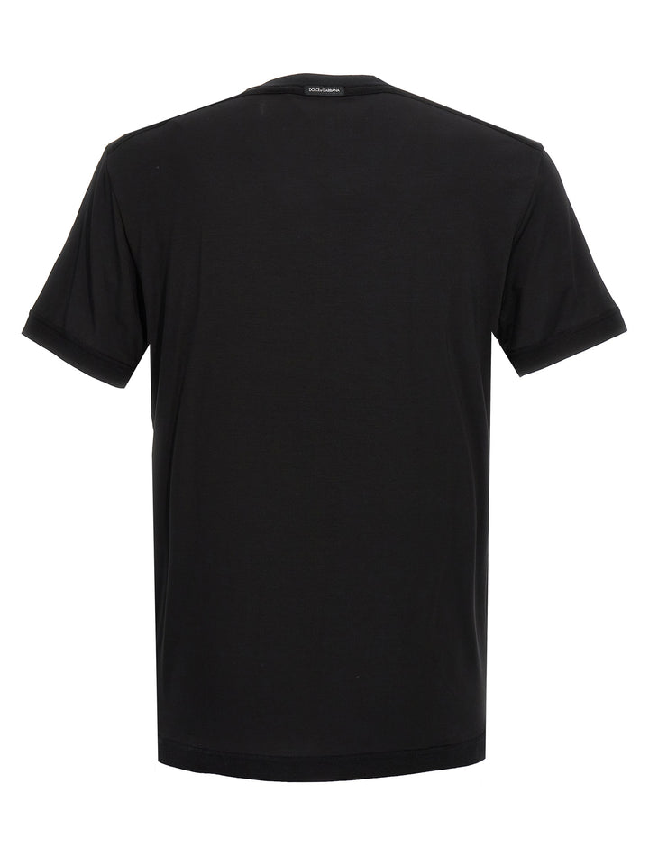 Dolce &amp; Gabbana Black Viscose T-Shirt