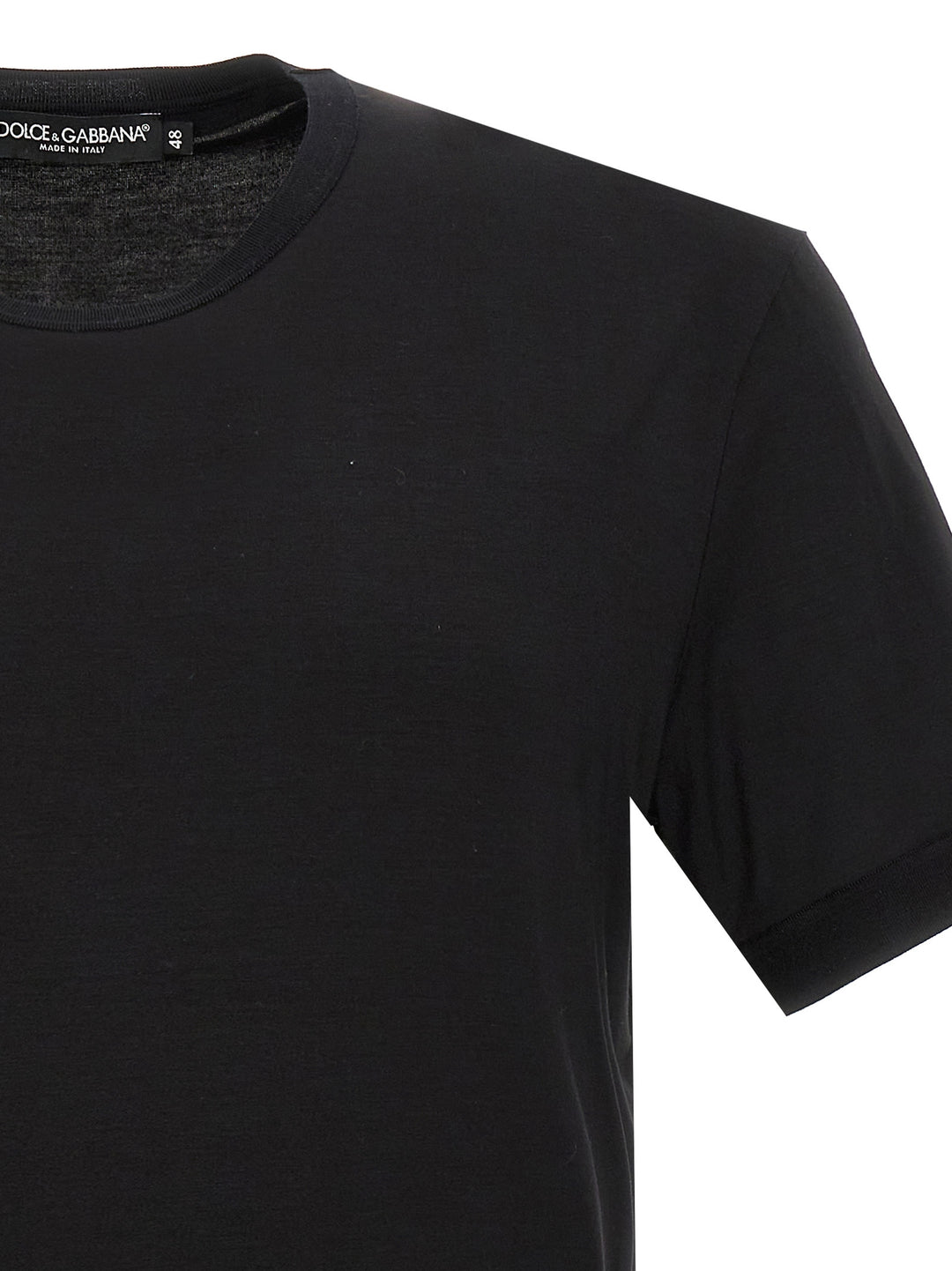 Dolce &amp; Gabbana Black Viscose T-Shirt