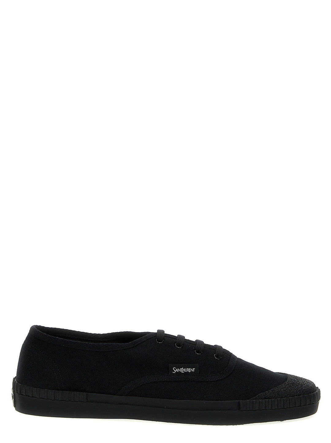 Saint Laurent Black Cotton Low Top Sneakers