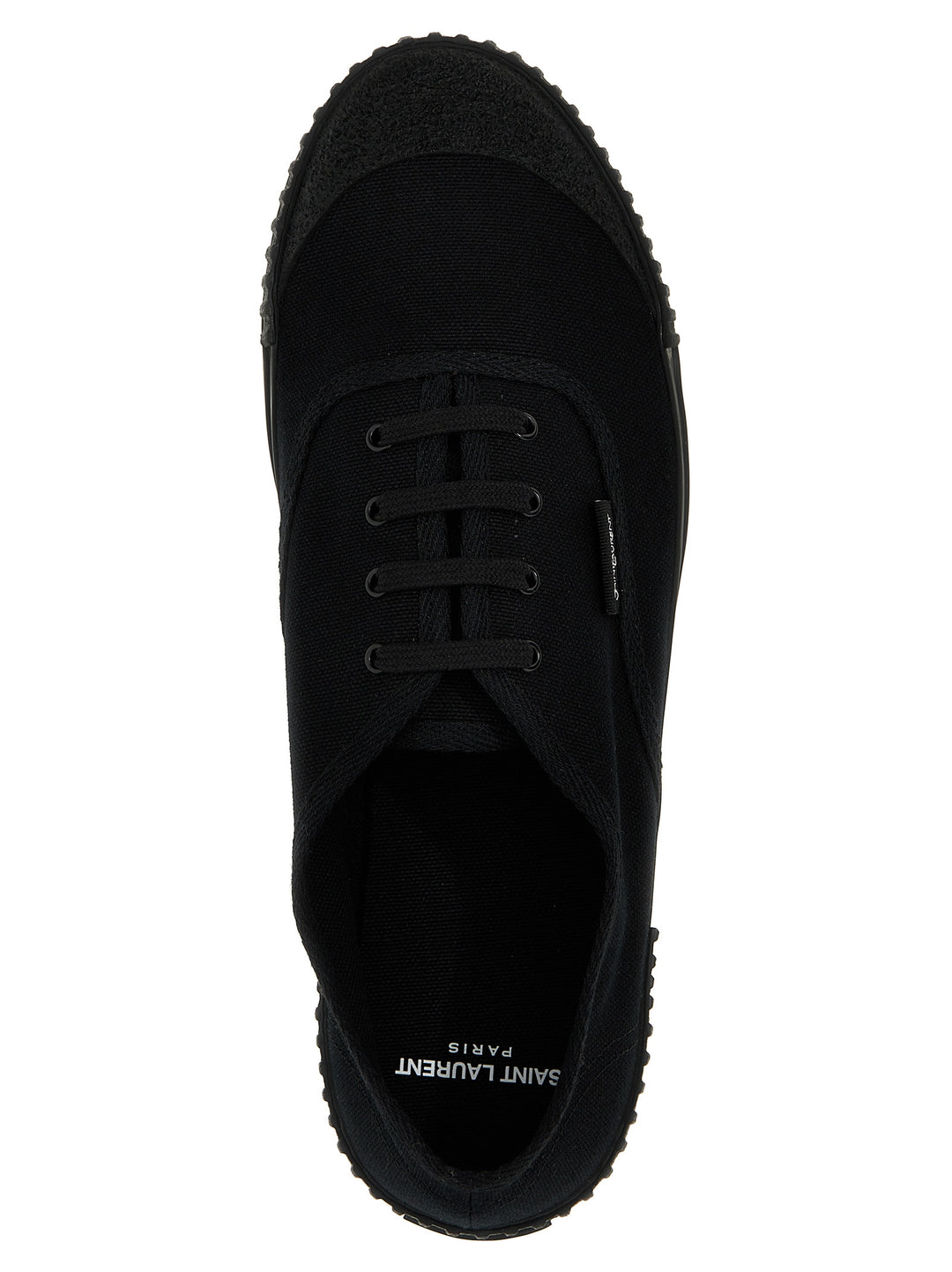 Saint Laurent Black Cotton Low Top Sneakers