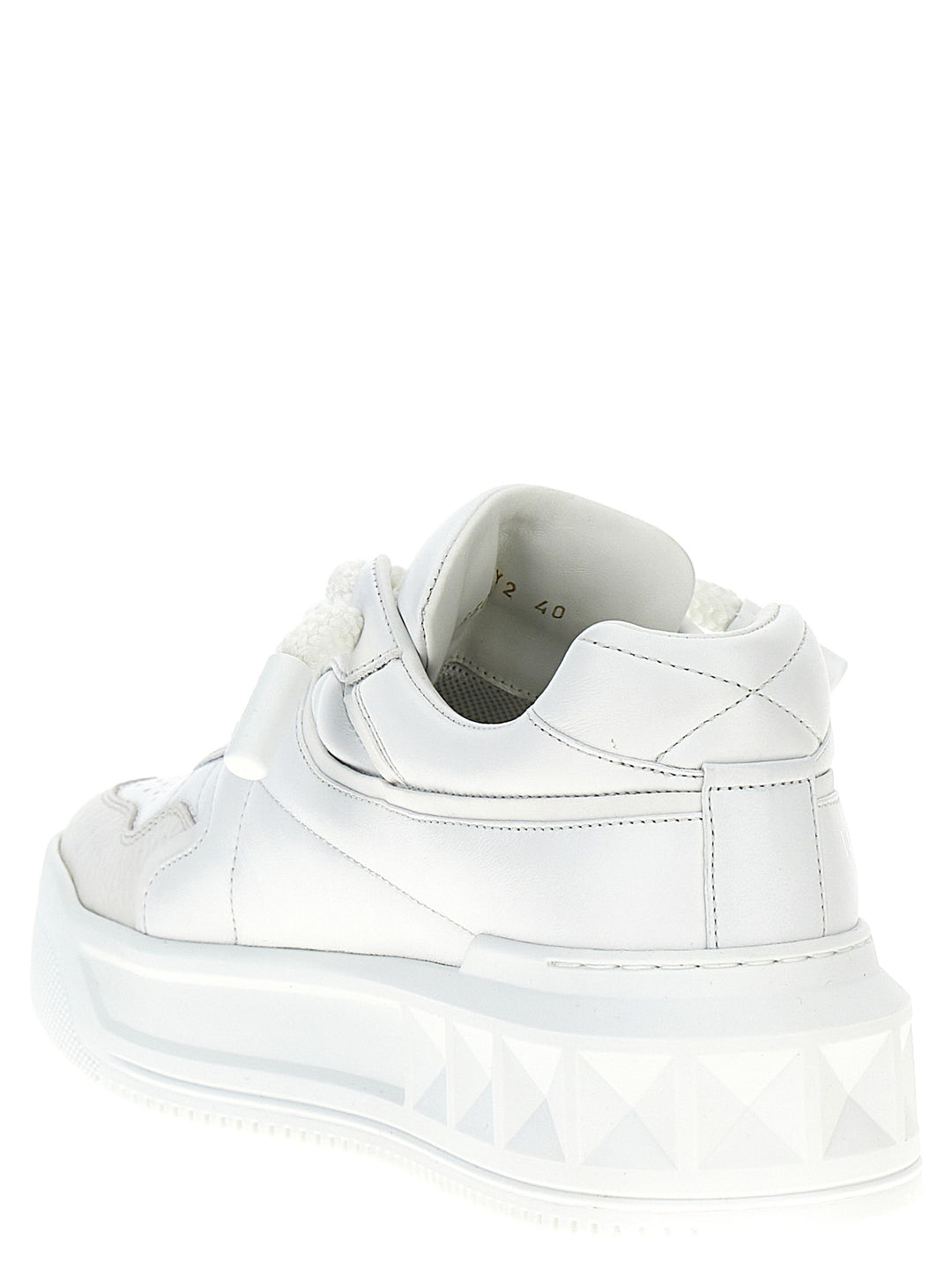Valentino Garavani White Lamb Leather Low Top Sneakers